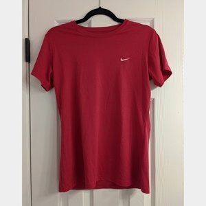Nike Dri-Fit Fitted Tee -- Medium, dark pink